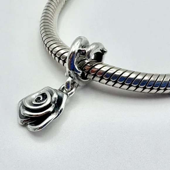 Pandora Rose in Bloom Dangle Sterling Silver Charm - Picture 3 of 4